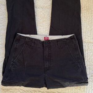 Levi's Black XX Cargo Straight Pants with Red Logo Tag